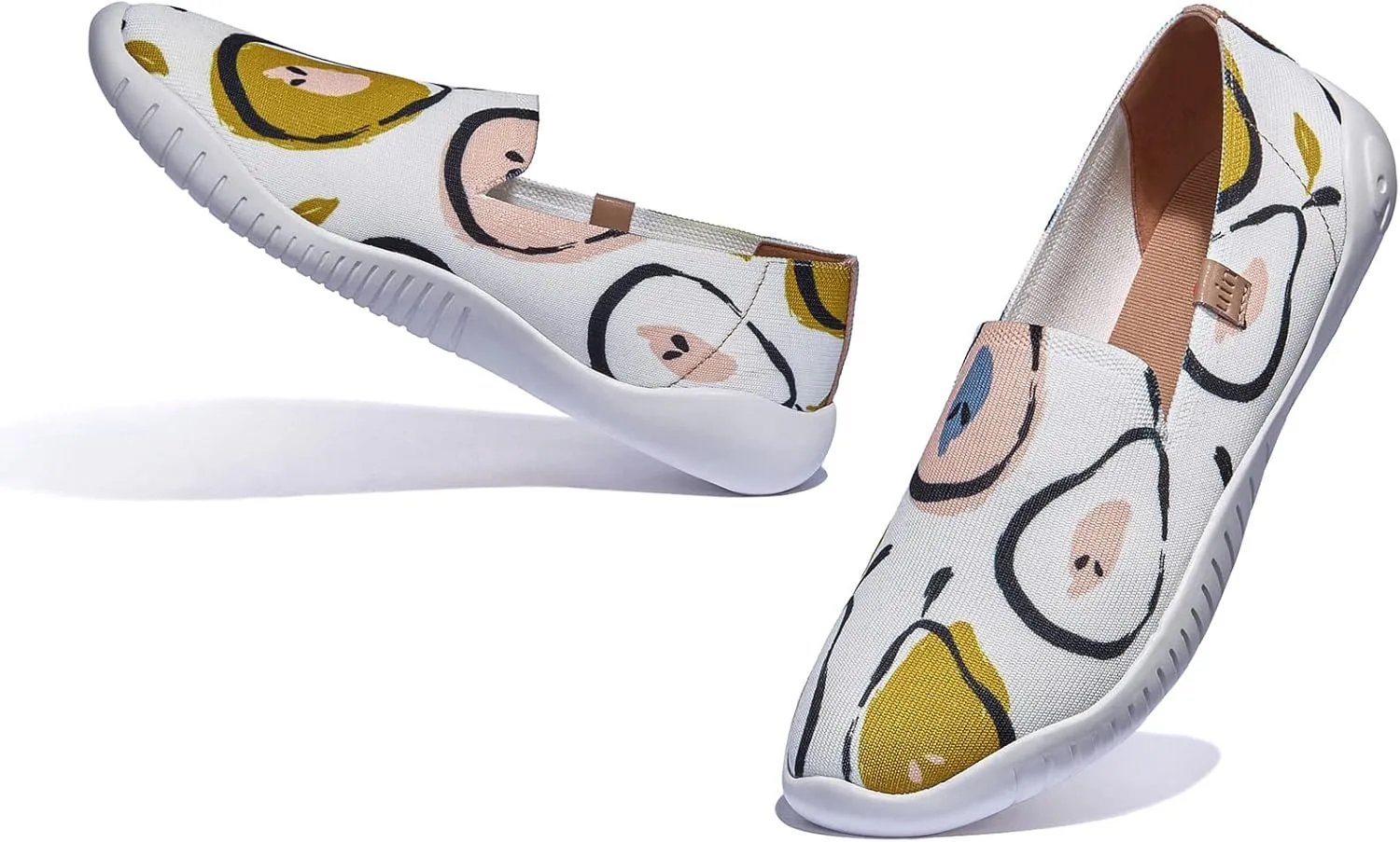 UIN Women's Art Painted Ballet Flats Slip On Pointed Toe Casual Lightweight Comfort Travel Walking Shoes Menorca Series
