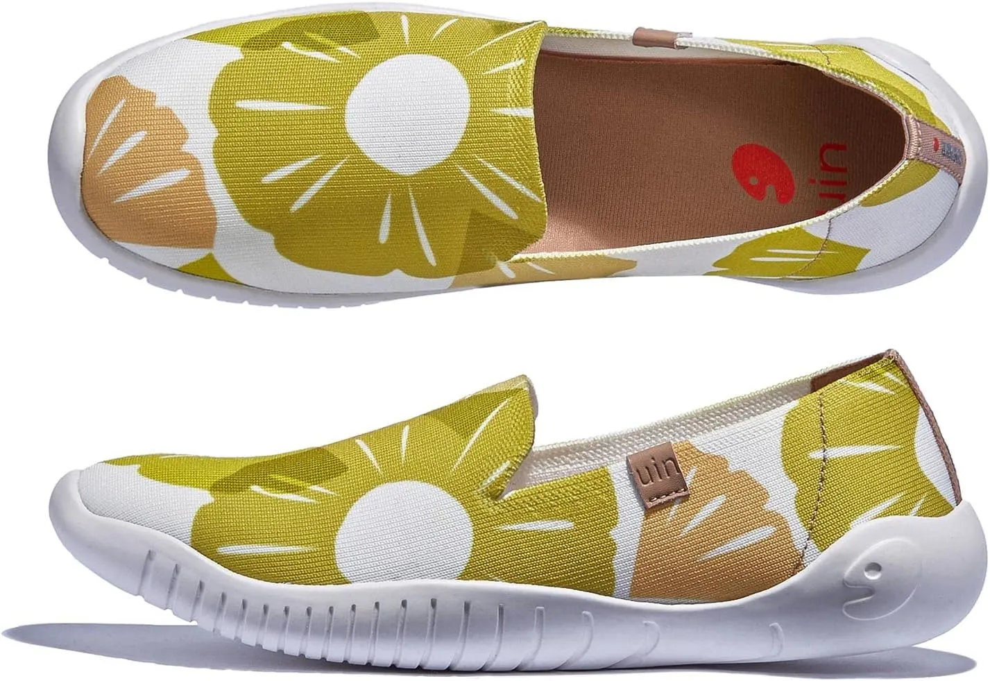 UIN Women's Art Painted Ballet Flats Slip On Pointed Toe Casual Lightweight Comfort Travel Walking Shoes Menorca Series