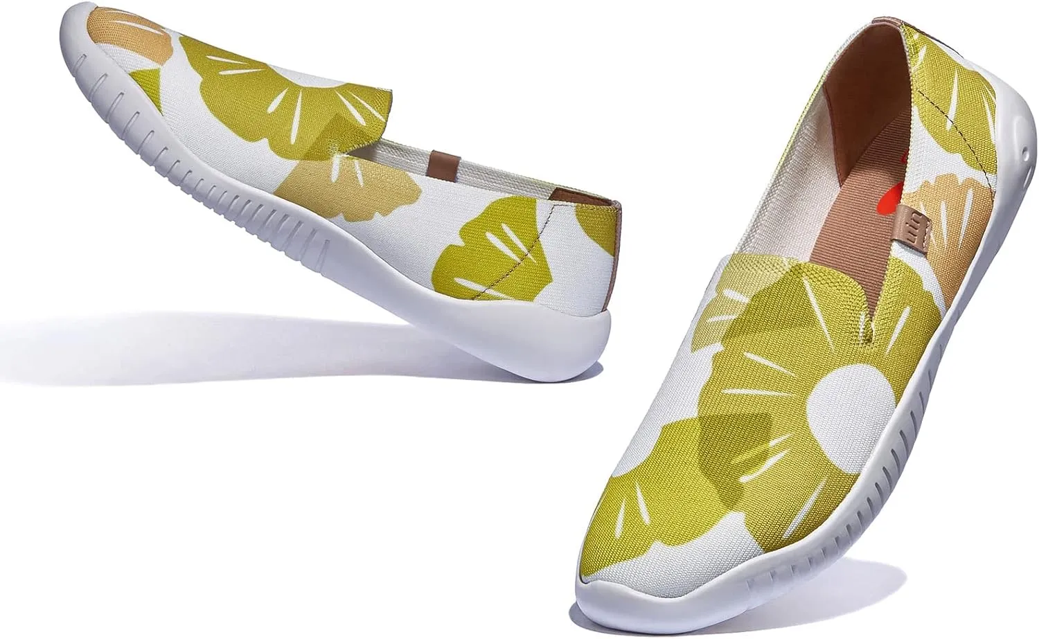 UIN Women's Art Painted Ballet Flats Slip On Pointed Toe Casual Lightweight Comfort Travel Walking Shoes Menorca Series