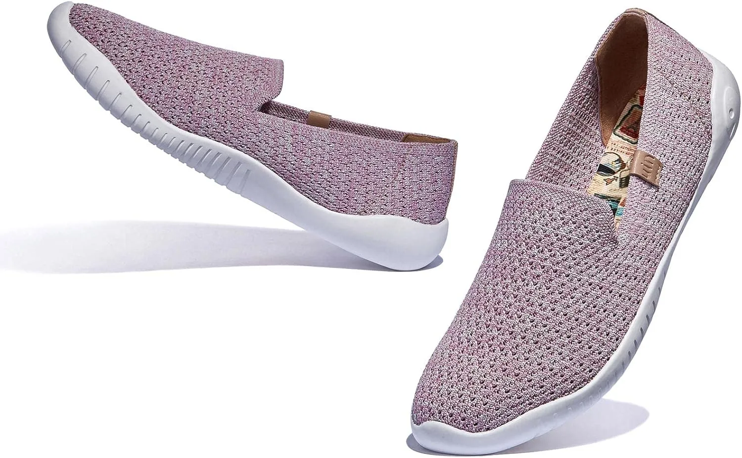 UIN Women's Art Painted Ballet Flats Slip On Pointed Toe Casual Lightweight Comfort Travel Walking Shoes Menorca Series