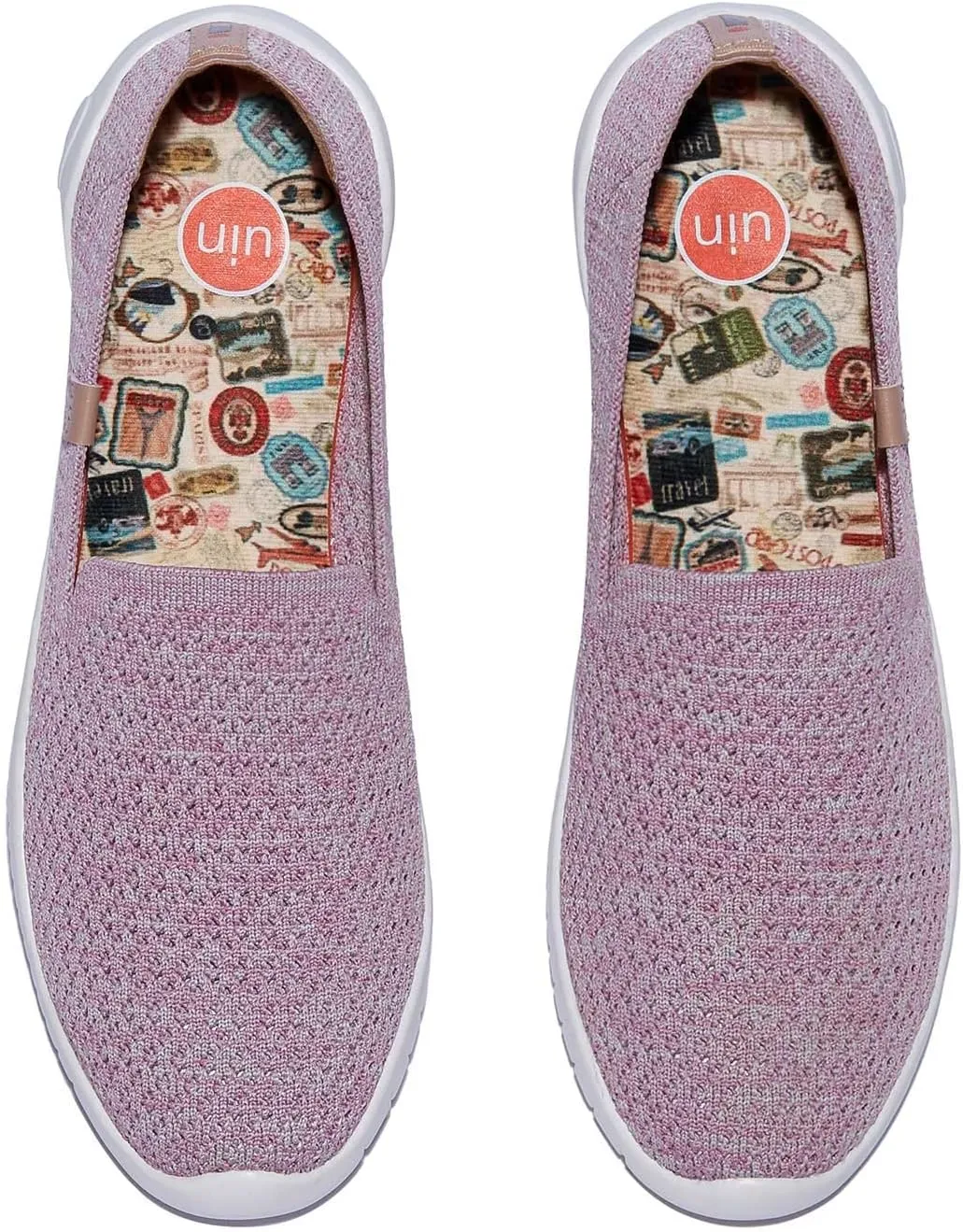 UIN Women's Art Painted Ballet Flats Slip On Pointed Toe Casual Lightweight Comfort Travel Walking Shoes Menorca Series