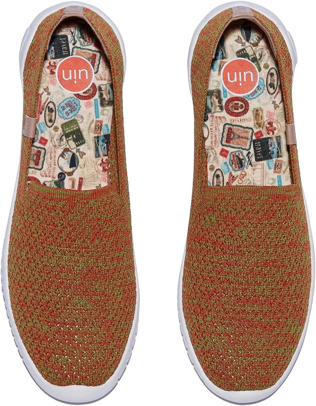 UIN Women's Art Painted Ballet Flats Slip On Pointed Toe Casual Lightweight Comfort Travel Walking Shoes Menorca Series