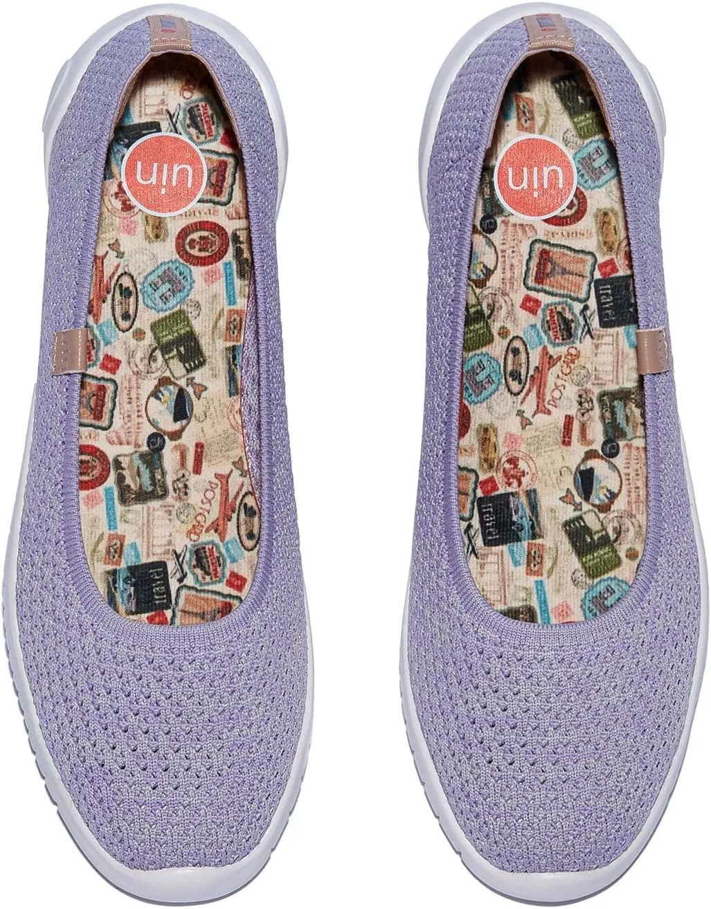 UIN Women's Art Painted Ballet Flats Slip On Pointed Toe Casual Lightweight Comfort Travel Walking Shoes Menorca Series
