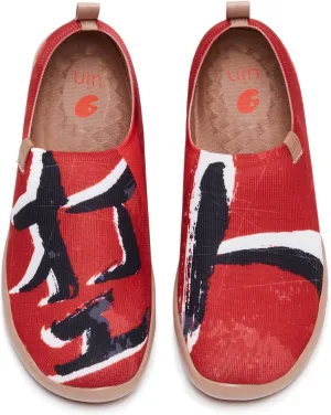 UIN Women's Art Painted Travel Shoes Slip On Knitted Casual Loafers Lightweight Comfort Fashion Sneaker The Working Class (5)