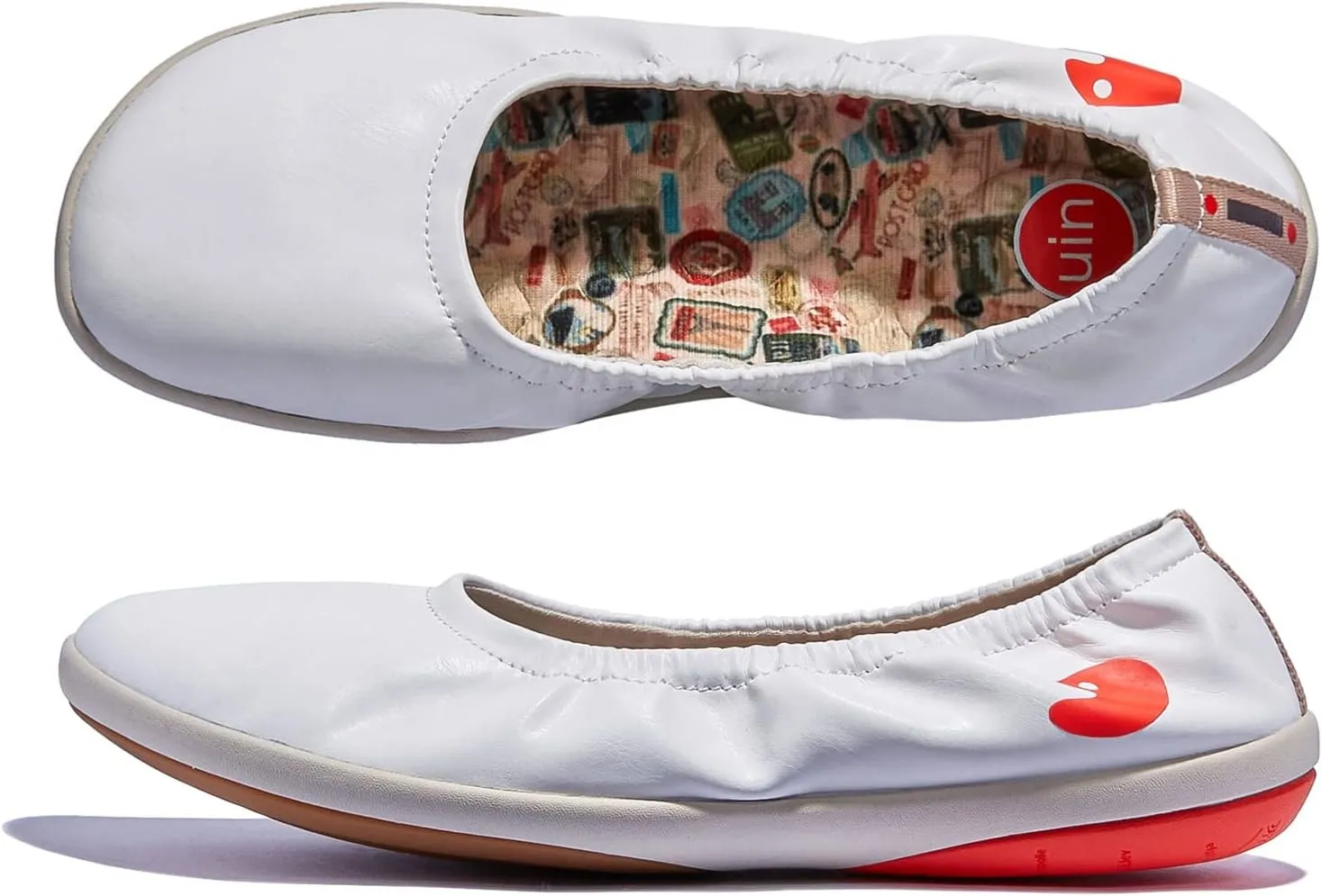 UIN Women's Ballet Flats Slip On Round Toe Casual WalkingComfortable Art Painted Travel Shoes Illites Ⅳ