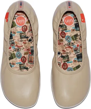 UIN Women's Ballet Flats Slip On Round Toe Casual WalkingComfortable Art Painted Travel Shoes Illites Ⅳ