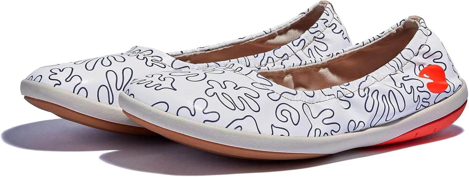 UIN Women's Ballet Flats Slip On Round Toe Casual WalkingComfortable Art Painted Travel Shoes Illites Ⅳ