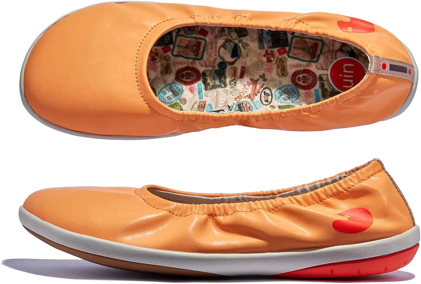 UIN Women's Ballet Flats Slip On Round Toe Casual WalkingComfortable Art Painted Travel Shoes Illites Ⅳ