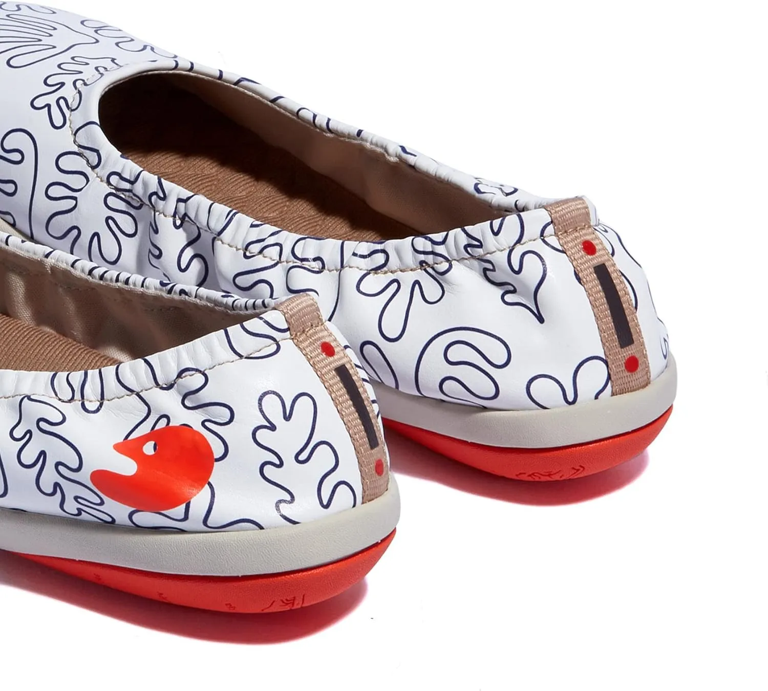 UIN Women's Ballet Flats Slip On Round Toe Casual WalkingComfortable Art Painted Travel Shoes Illites Ⅳ