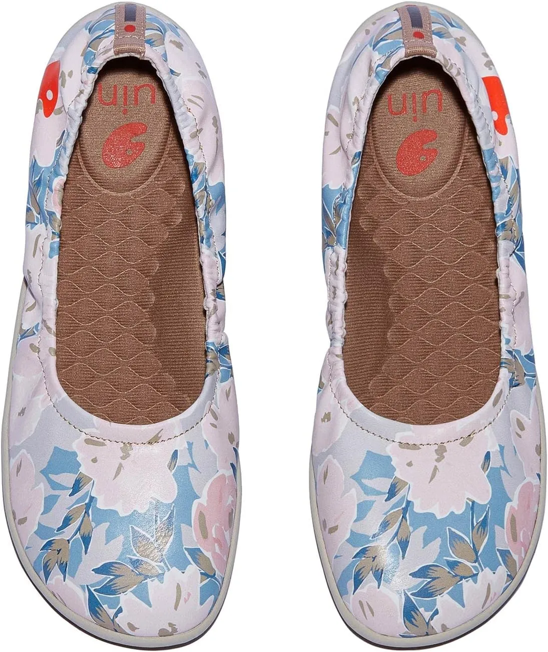 UIN Women's Ballet Flats Slip On Round Toe Casual WalkingComfortable Art Painted Travel Shoes Illites Ⅳ