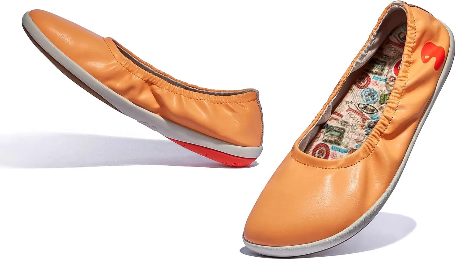 UIN Women's Ballet Flats Slip On Round Toe Casual WalkingComfortable Art Painted Travel Shoes Illites Ⅳ
