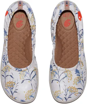UIN Women's Ballet Flats Slip On Round Toe Casual WalkingComfortable Art Painted Travel Shoes Illites Ⅳ