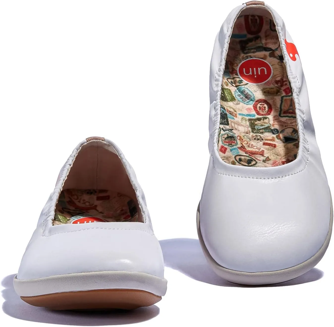 UIN Women's Ballet Flats Slip On Round Toe Casual WalkingComfortable Art Painted Travel Shoes Illites Ⅳ