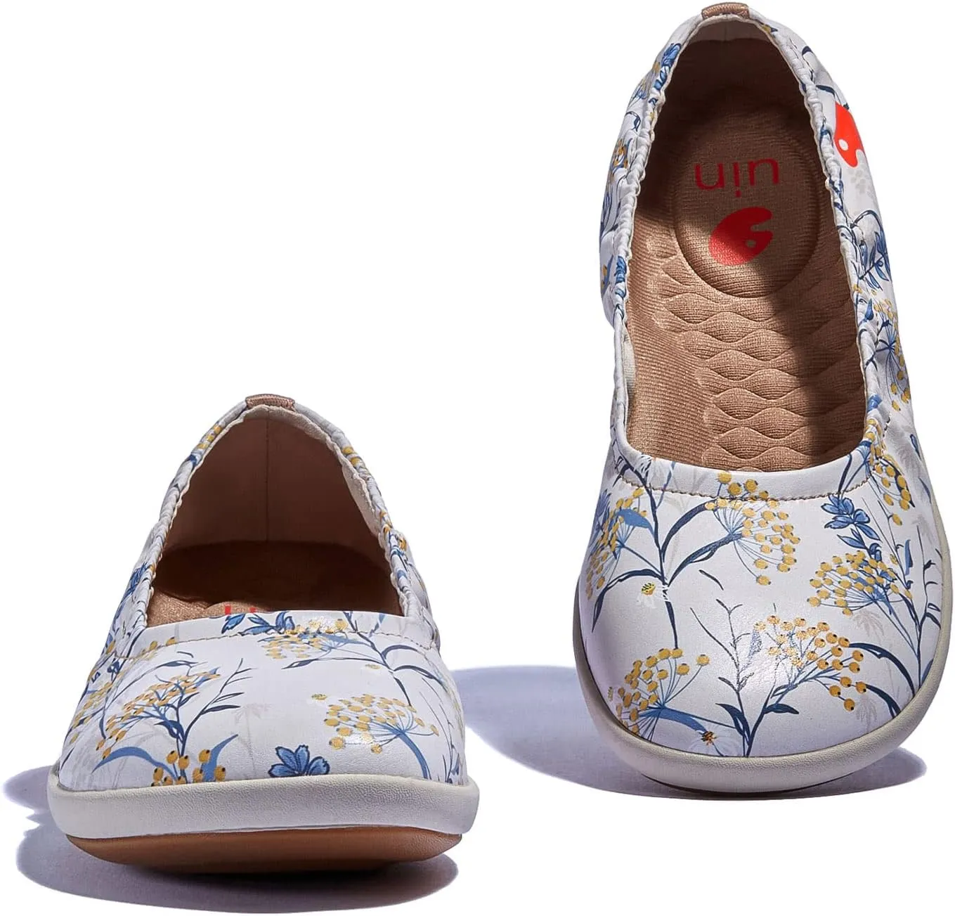 UIN Women's Ballet Flats Slip On Round Toe Casual WalkingComfortable Art Painted Travel Shoes Illites Ⅳ