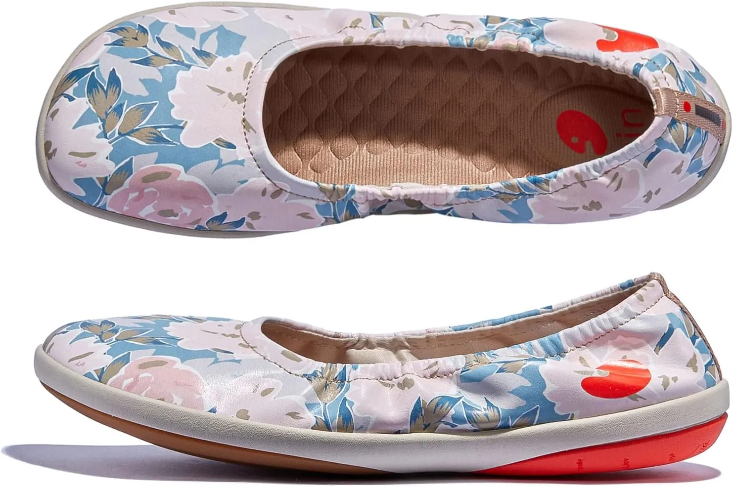 UIN Women's Ballet Flats Slip On Round Toe Casual WalkingComfortable Art Painted Travel Shoes Illites Ⅳ