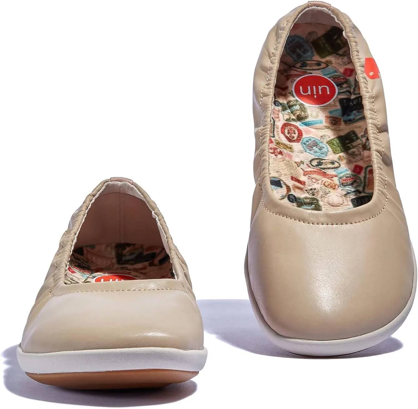 UIN Women's Ballet Flats Slip On Round Toe Casual WalkingComfortable Art Painted Travel Shoes Illites Ⅳ