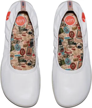 UIN Women's Ballet Flats Slip On Round Toe Casual WalkingComfortable Art Painted Travel Shoes Illites Ⅳ