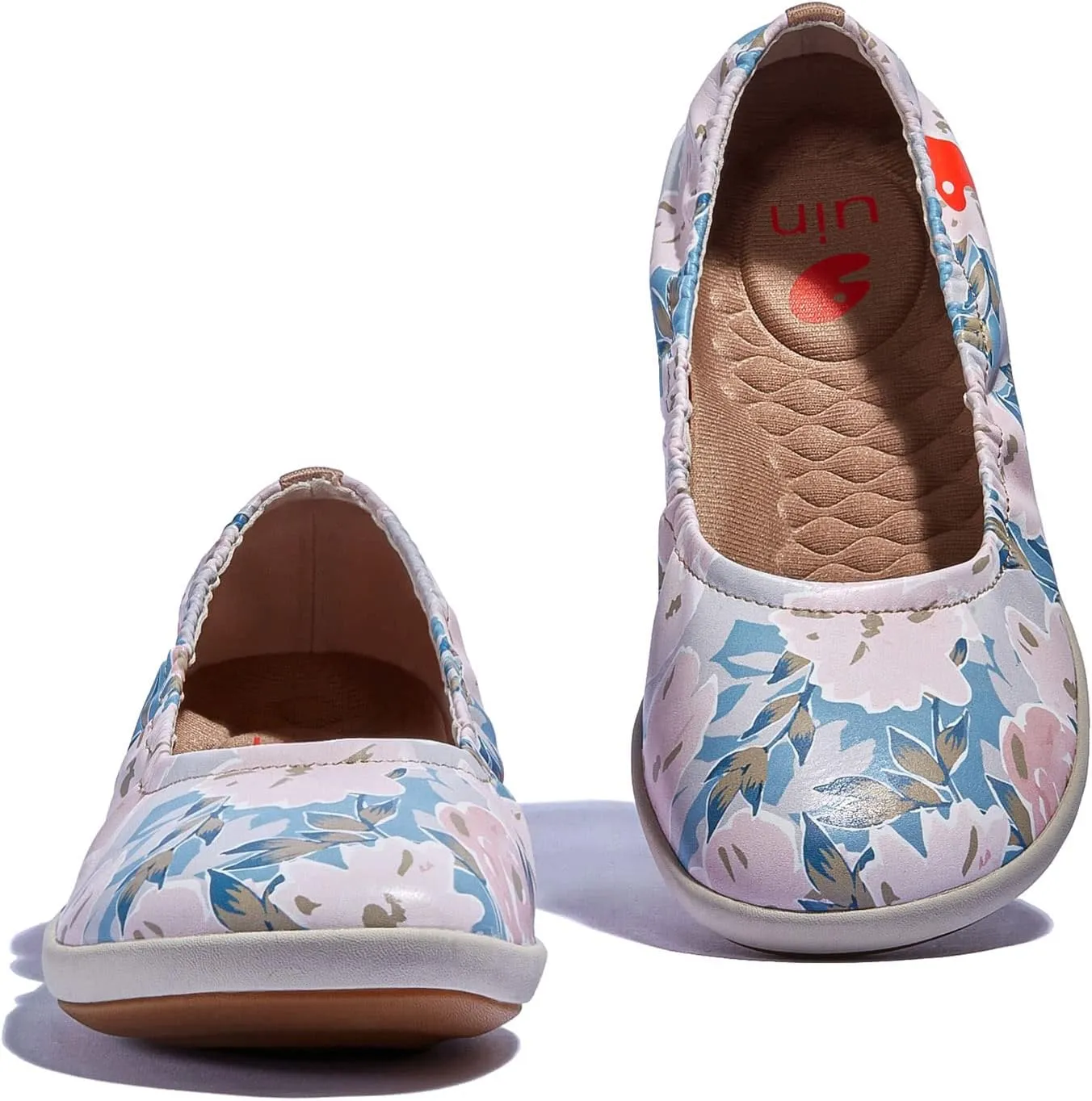 UIN Women's Ballet Flats Slip On Round Toe Casual WalkingComfortable Art Painted Travel Shoes Illites Ⅳ