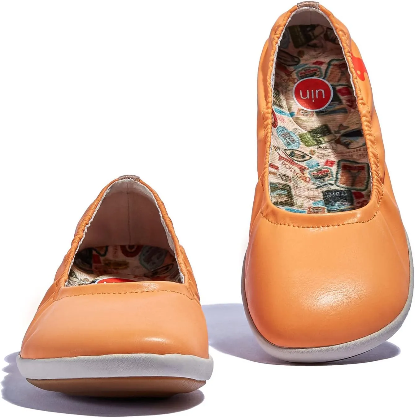 UIN Women's Ballet Flats Slip On Round Toe Casual WalkingComfortable Art Painted Travel Shoes Illites Ⅳ