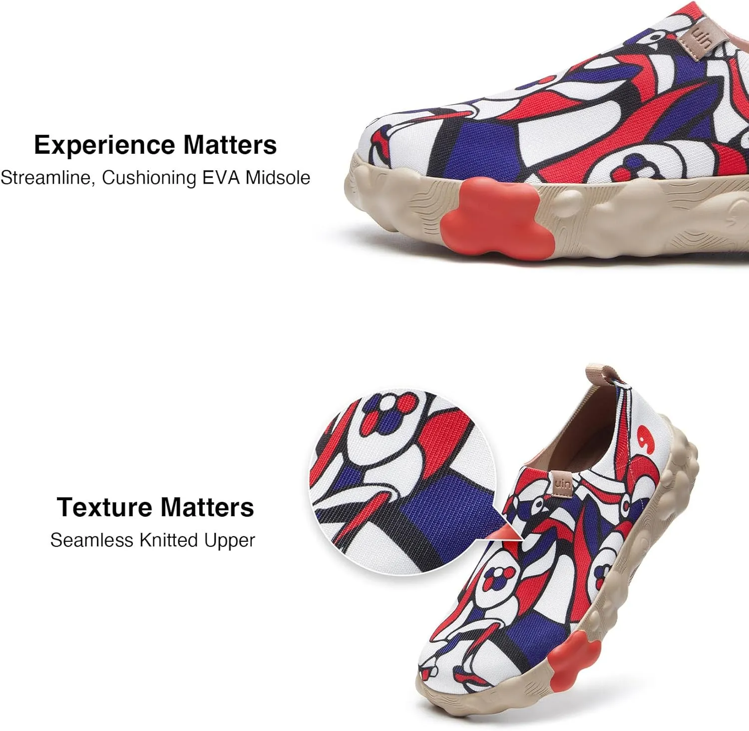 UIN Zoltan Women's Art Travel Shoes Comfort Slip On Loafers Lightweight Fashion Sneaker