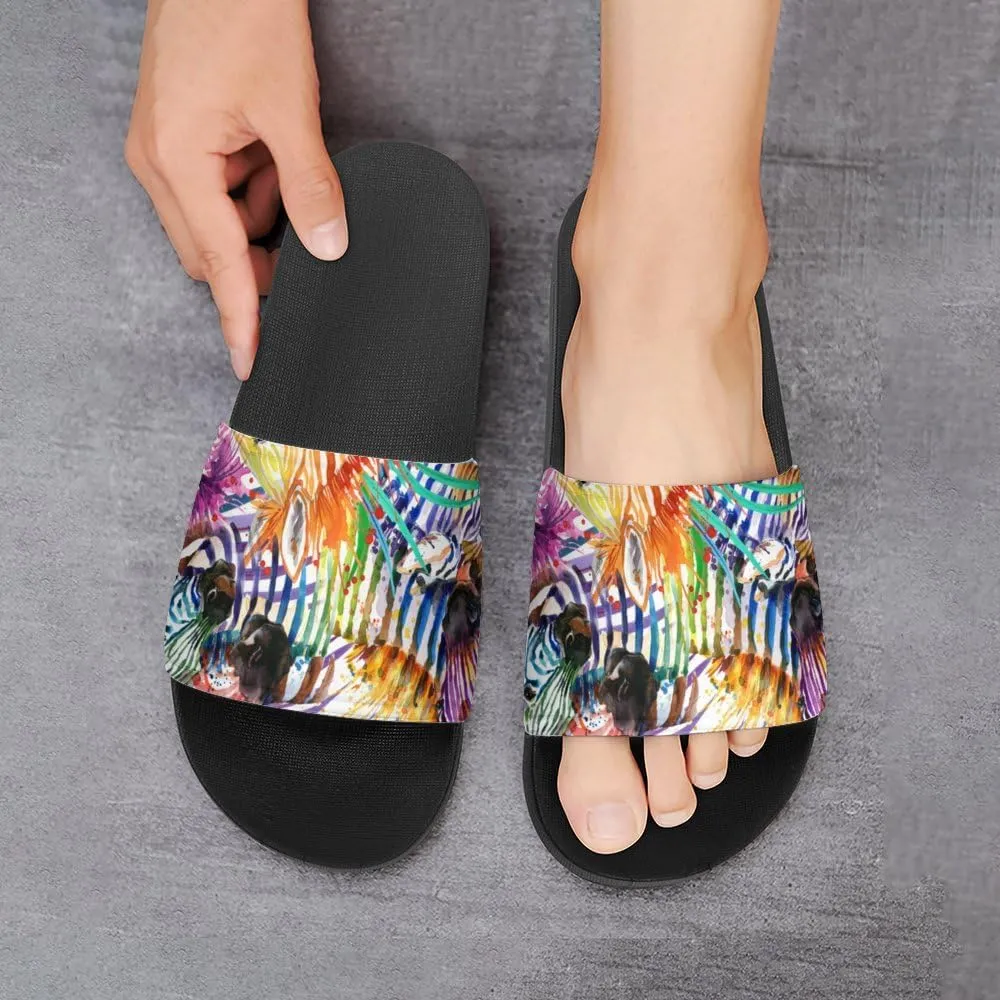 Unisex Slides for Women Men, Comfortable Slippers Slides, Non-slip Shower Shoes House Fashion Thick for Indoor & Outdoor（23061406）