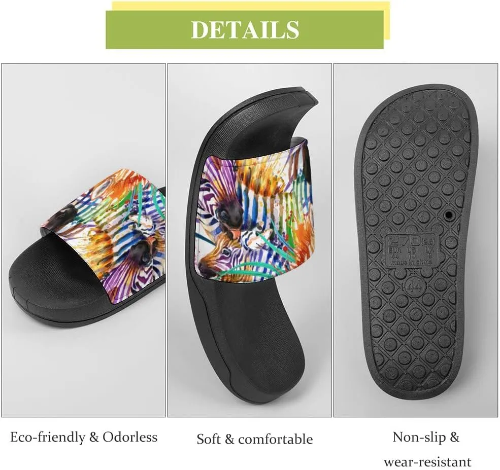 Unisex Slides for Women Men, Comfortable Slippers Slides, Non-slip Shower Shoes House Fashion Thick for Indoor & Outdoor（23061406）