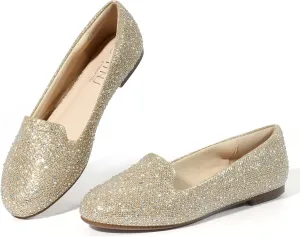 USSHOE Flats Shoes for Women Slip on Round Toe Comfortable Women's Flats Ballet Flats Shoes Loafers