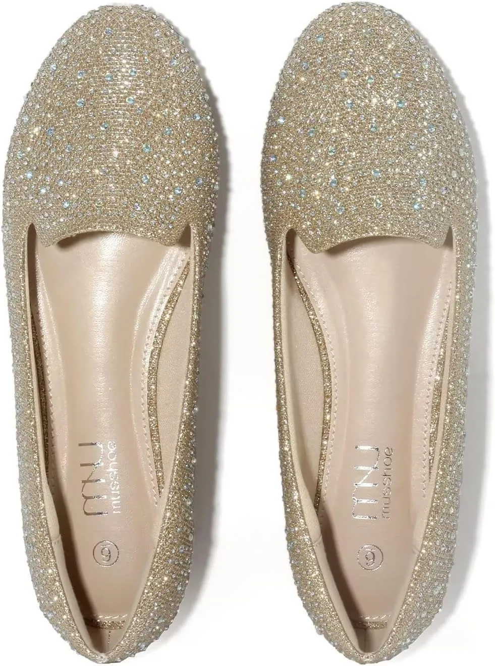 USSHOE Flats Shoes for Women Slip on Round Toe Comfortable Women's Flats Ballet Flats Shoes Loafers