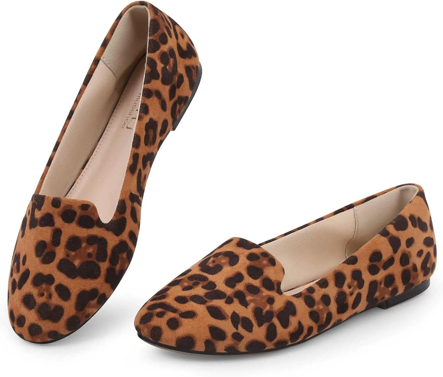 USSHOE Flats Shoes for Women Slip on Round Toe Comfortable Women's Flats Ballet Flats Shoes Loafers