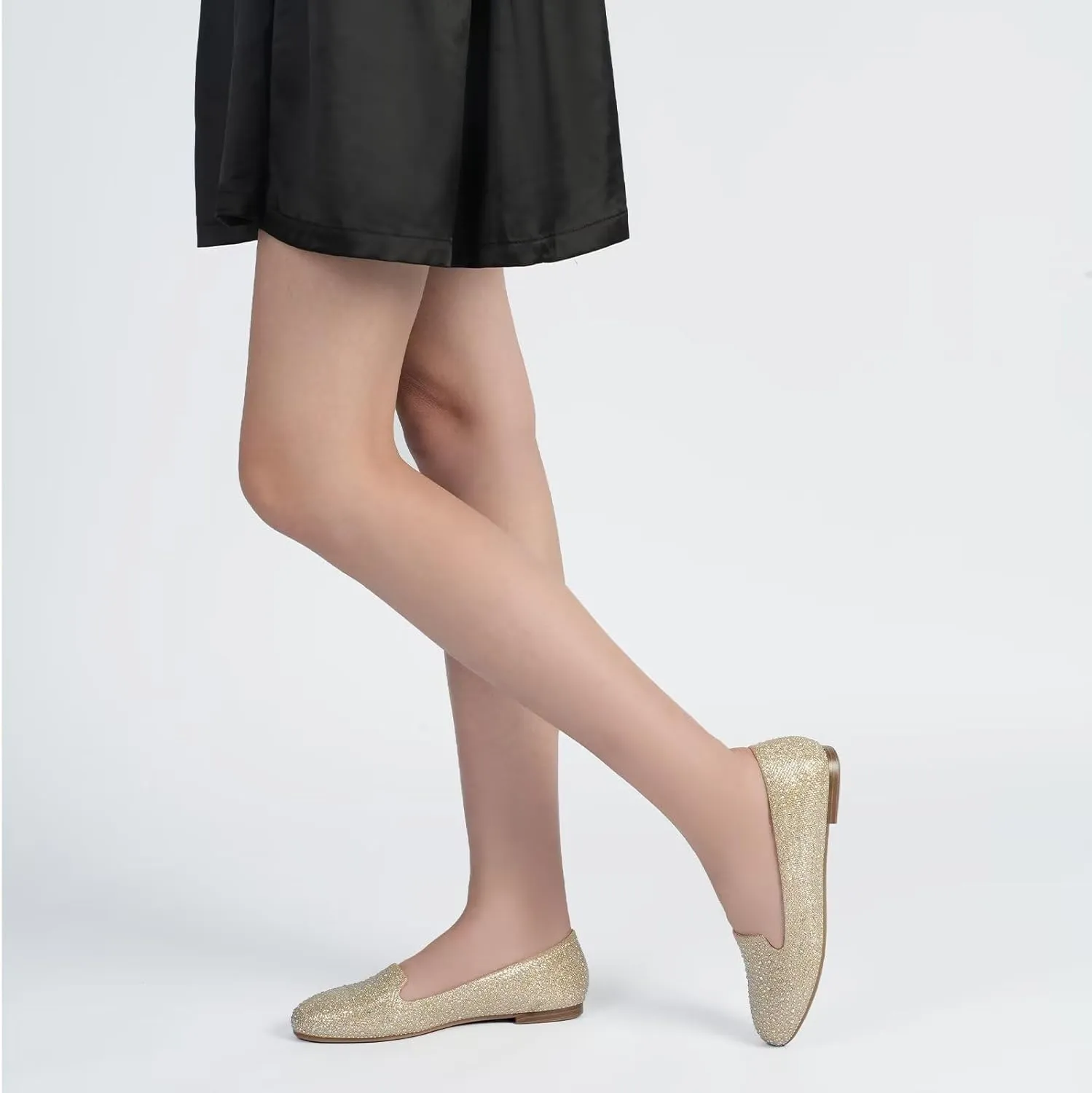 USSHOE Flats Shoes for Women Slip on Round Toe Comfortable Women's Flats Ballet Flats Shoes Loafers