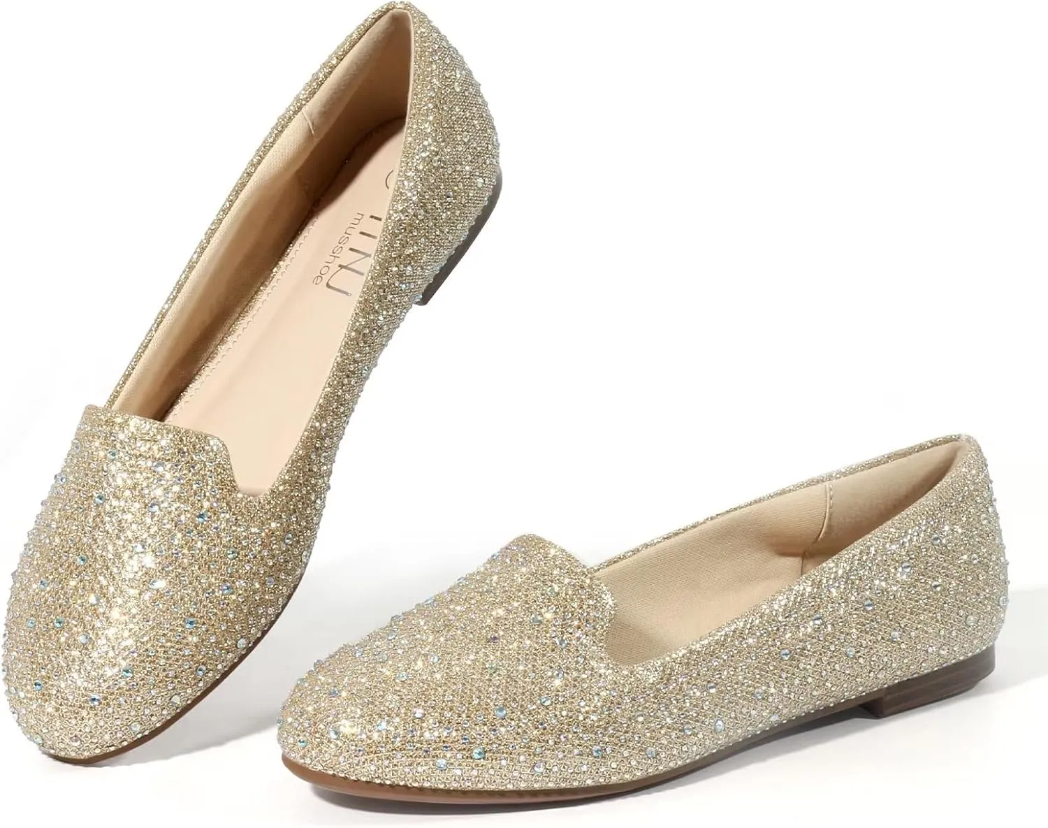 USSHOE Flats Shoes for Women Slip on Round Toe Comfortable Women's Flats Ballet Flats Shoes Loafers