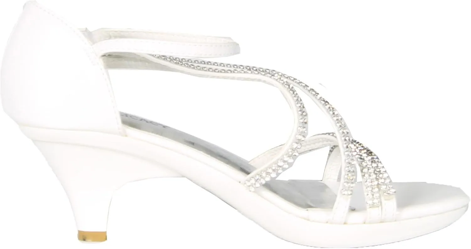 V-Luxury Platform Sandals for Women Sexy Square Peep Toe Slip On Chunky High Heel Sandals Slip On Dress Pumps