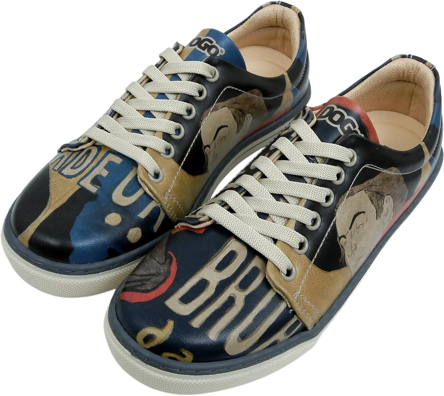 Vegan Leather Sneakers for Women - Handmade and Unique Design Fashion Sneakers for Women