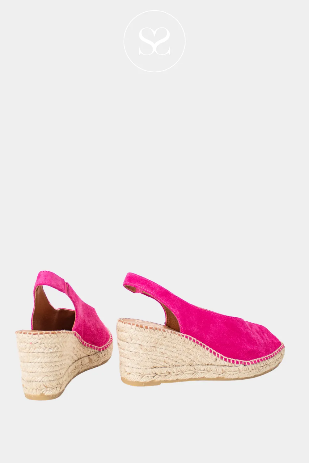 VIGUERA 2127 FUSHIA PINK SUEDE ESPADRILLE WEDGES