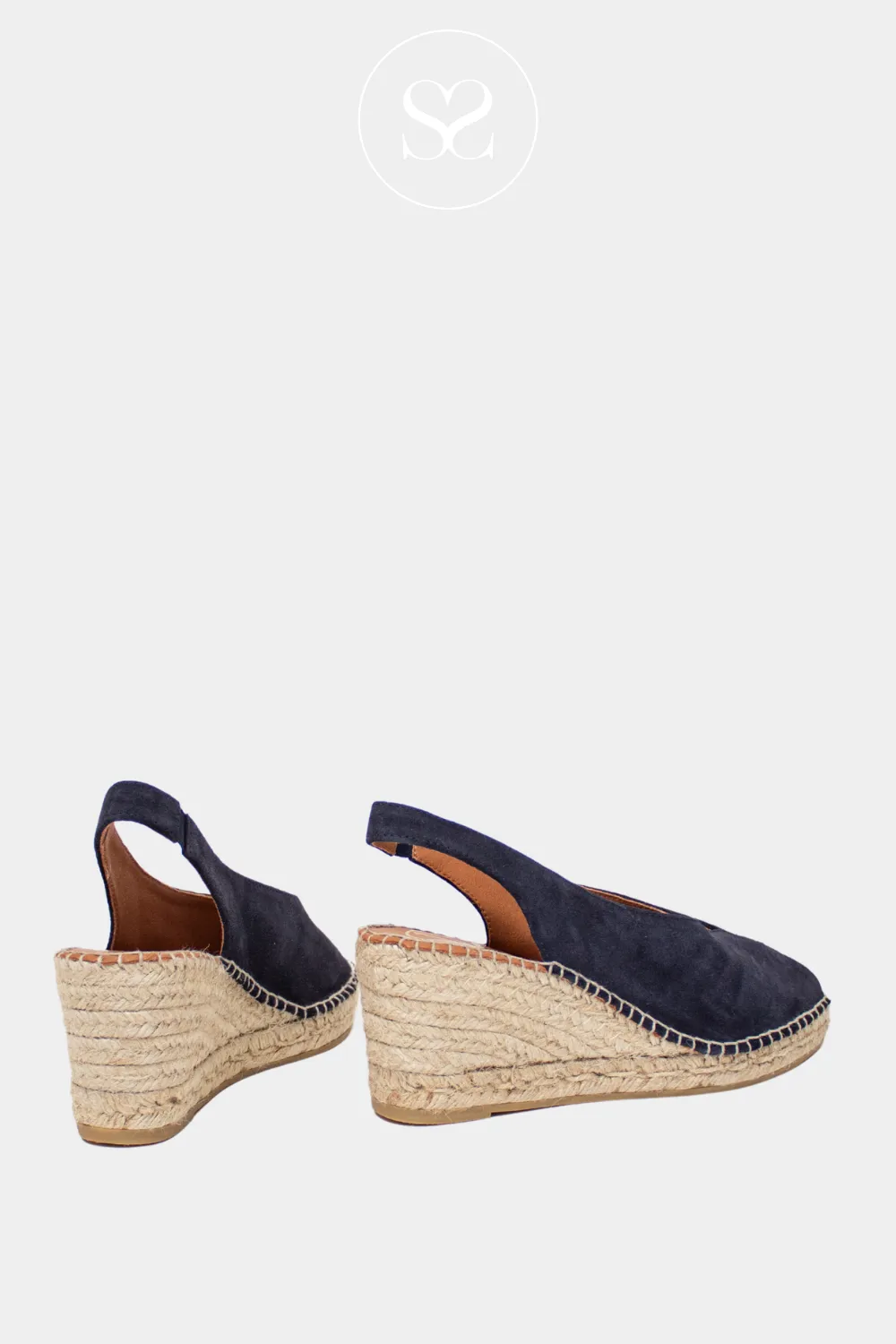 VIGUERA 2127 NAVY SUEDE - SLINGBACK ESPADRILLE WEDGES