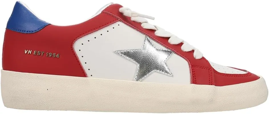 Vintage Havana Womens Reflex Metallic Slip On Sneakers Shoes Casual - Blue, Red