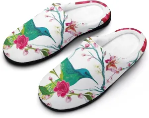 Vintage Sea And Nautical House Slippers for Women Soft Cotton Indoor Shoes Non Skid On Bedroom