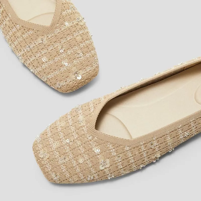 VIVAIA Margot 2.0 Women's Casual Flats Slip on Washable Ballet Flats Shoes Comfortable Square-Toe Style