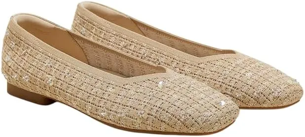 VIVAIA Margot 2.0 Women's Casual Flats Slip on Washable Ballet Flats Shoes Comfortable Square-Toe Style