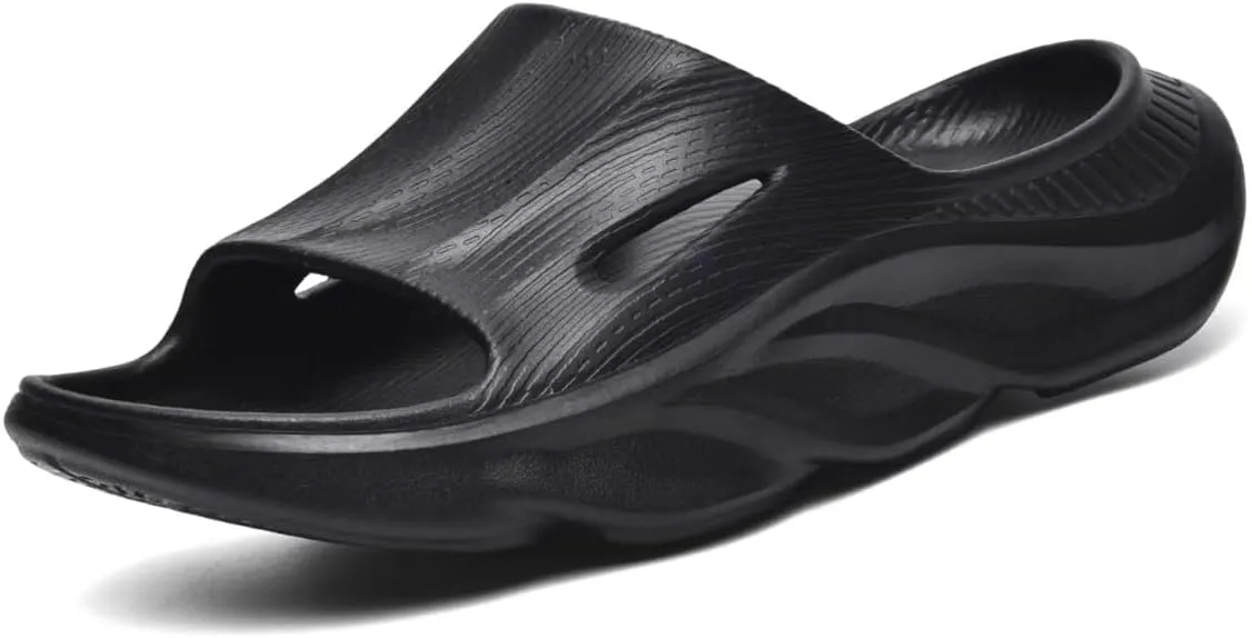 VIYEAR Womens Mens Recovery Slides with Comfortable Plantar Fasciitis Arch Support,Unisex Orthotic Walking Thick Cushion Sport Sandals Reduces Stress on Feet