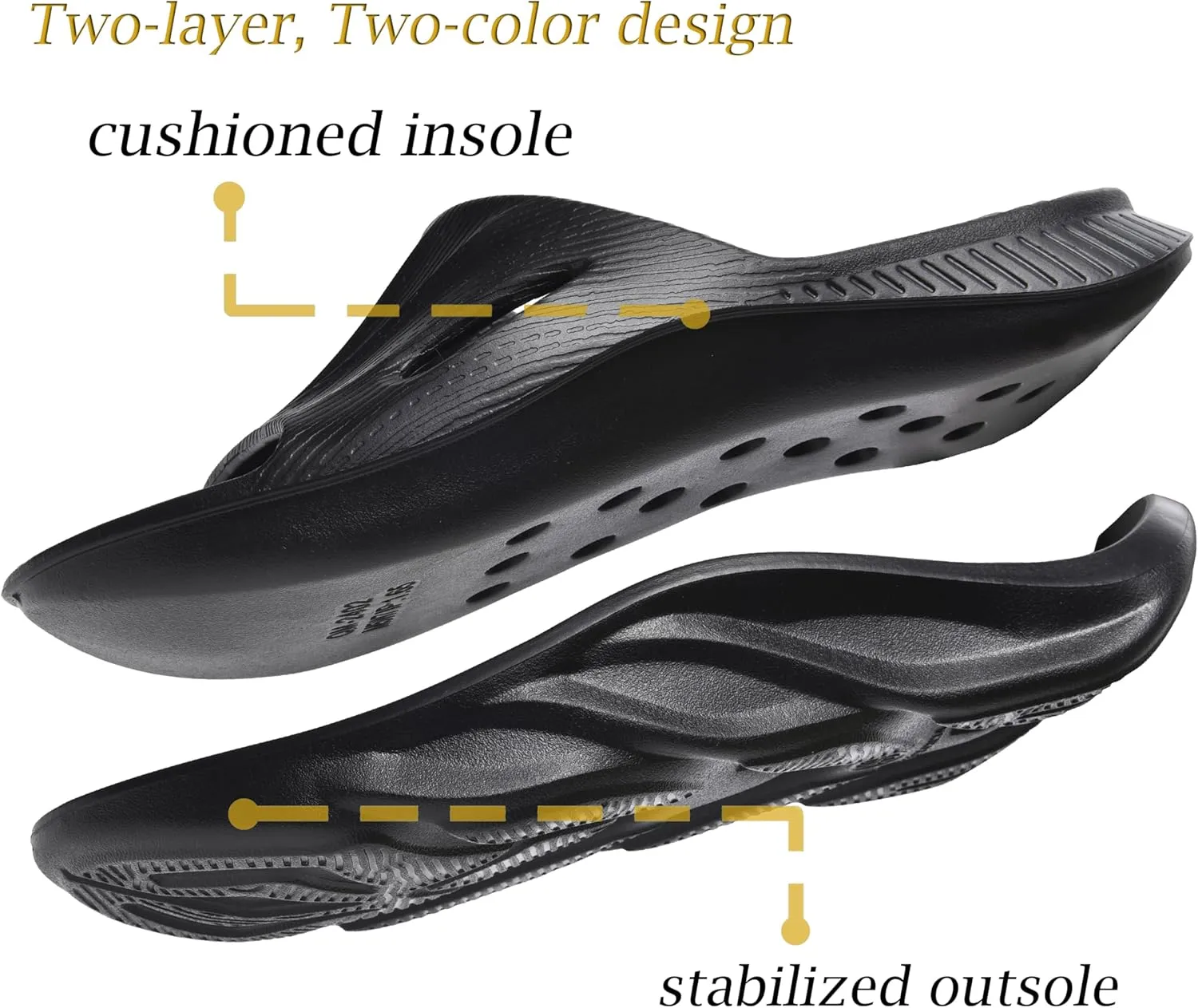 VIYEAR Womens Mens Recovery Slides with Comfortable Plantar Fasciitis Arch Support,Unisex Orthotic Walking Thick Cushion Sport Sandals Reduces Stress on Feet