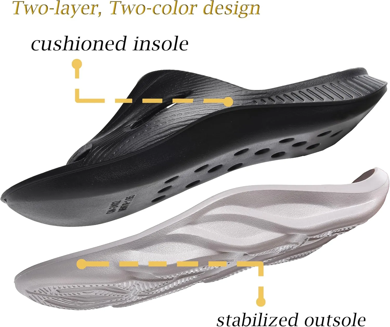 VIYEAR Womens Mens Recovery Slides with Comfortable Plantar Fasciitis Arch Support,Unisex Orthotic Walking Thick Cushion Sport Sandals Reduces Stress on Feet