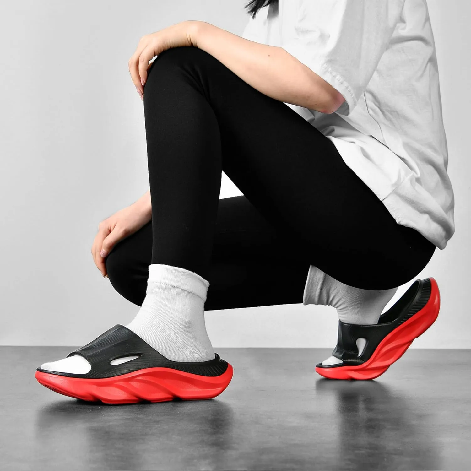 VIYEAR Womens Mens Recovery Slides with Comfortable Plantar Fasciitis Arch Support,Unisex Orthotic Walking Thick Cushion Sport Sandals Reduces Stress on Feet