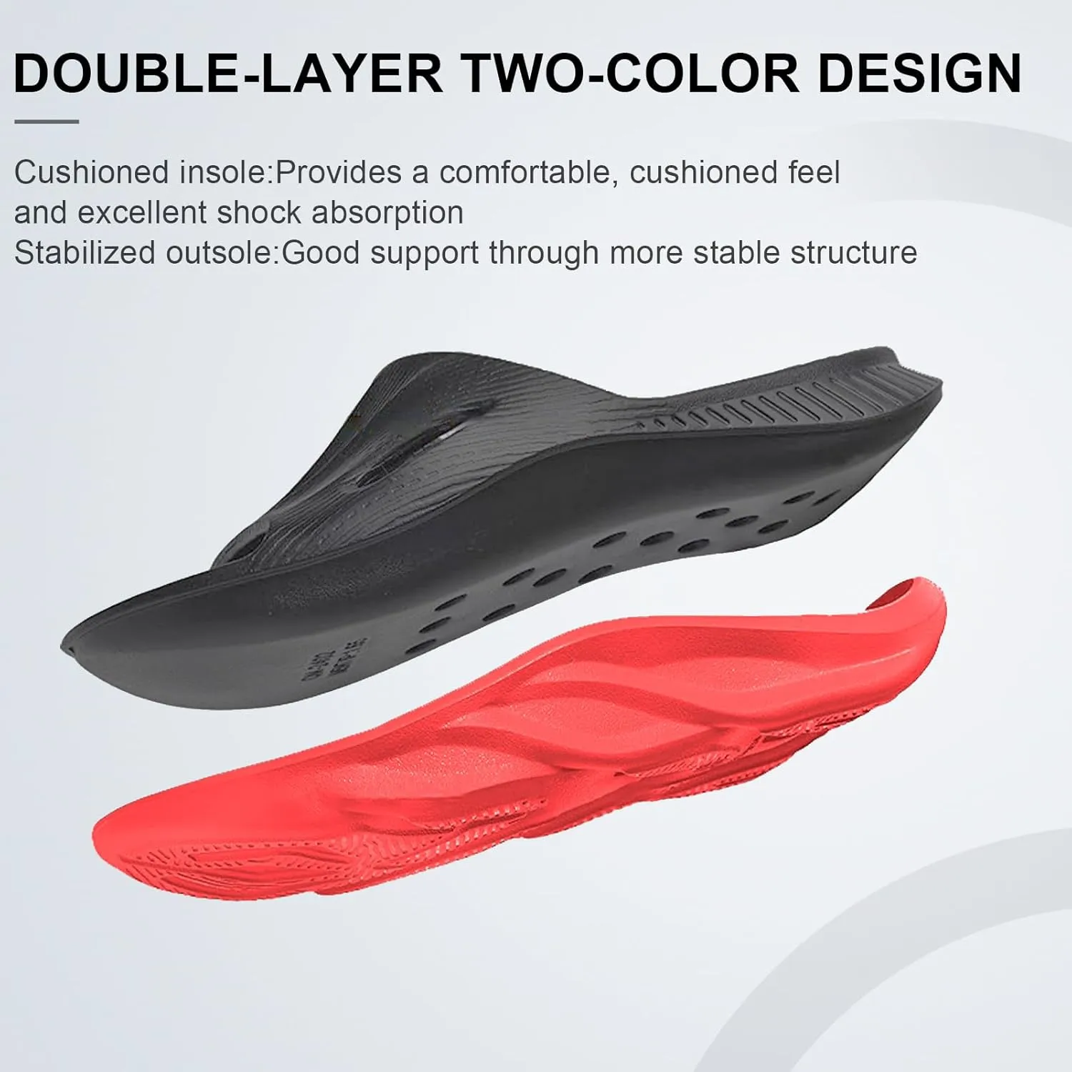 VIYEAR Womens Mens Recovery Slides with Comfortable Plantar Fasciitis Arch Support,Unisex Orthotic Walking Thick Cushion Sport Sandals Reduces Stress on Feet