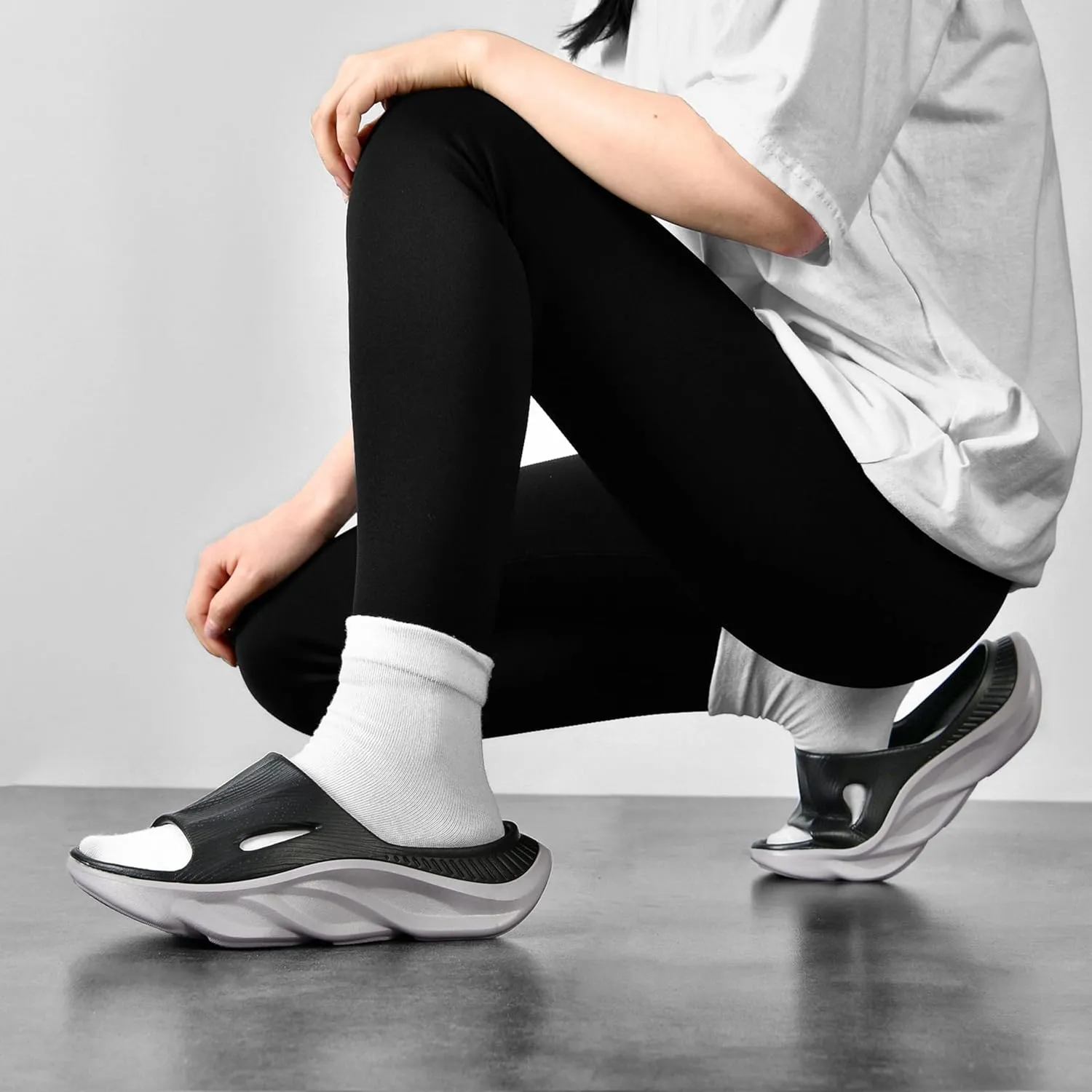 VIYEAR Womens Mens Recovery Slides with Comfortable Plantar Fasciitis Arch Support,Unisex Orthotic Walking Thick Cushion Sport Sandals Reduces Stress on Feet