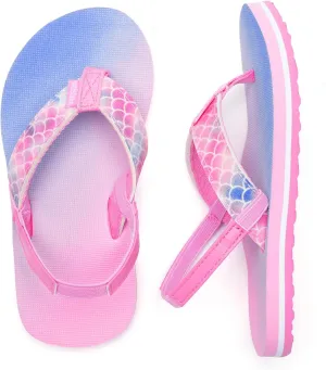 WateLves Girls & Boys Kids Flip Flop summer Slide Sandals Slip on Suitable for Bath Shower Beach pool (Little Kid/Big Kid)