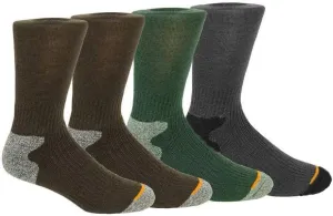 Weatherproof Premium 4-Pair Men's Wool Blend Crew Socks