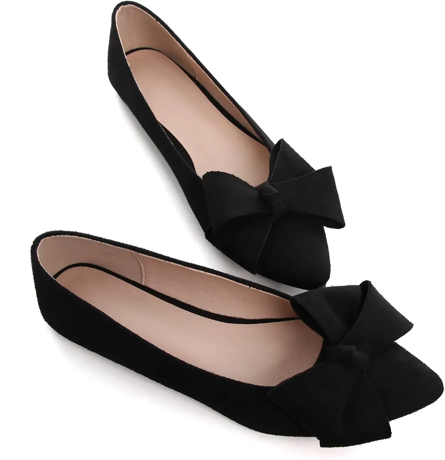 WENJIAZHIZHI Ballet Flats Wedding Dressy Shoes for Womens Comfortable Pointed-Toe Slip-On Loafers Flats Shoes Dressy Casual