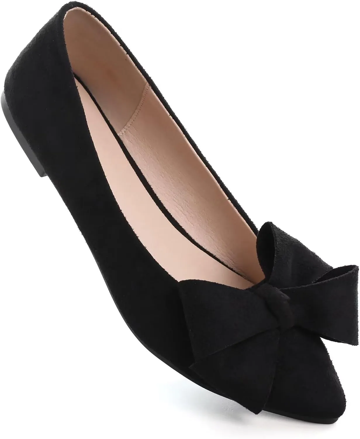 WENJIAZHIZHI Ballet Flats Wedding Dressy Shoes for Womens Comfortable Pointed-Toe Slip-On Loafers Flats Shoes Dressy Casual