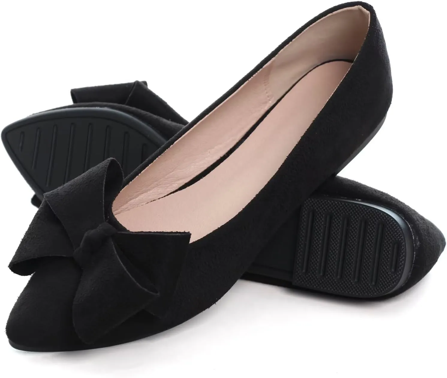 WENJIAZHIZHI Ballet Flats Wedding Dressy Shoes for Womens Comfortable Pointed-Toe Slip-On Loafers Flats Shoes Dressy Casual